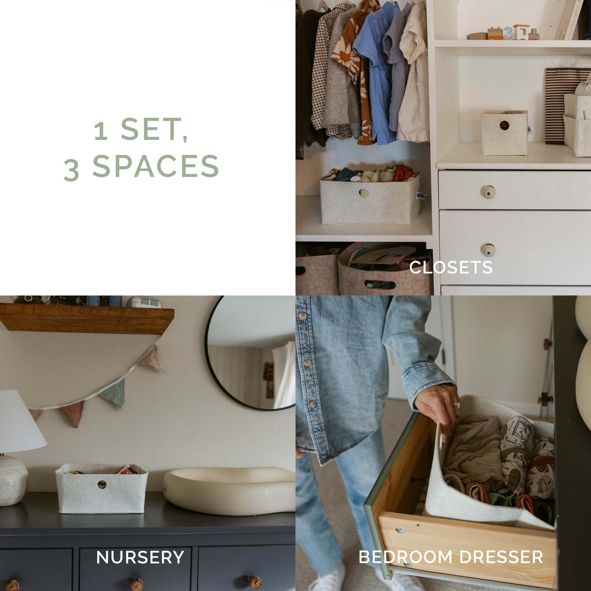 Felt Drawer Organizers by Parker Baby Co.