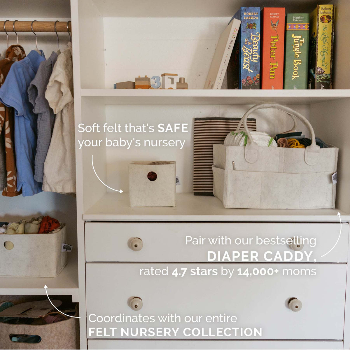 Felt Drawer Organizers by Parker Baby Co.