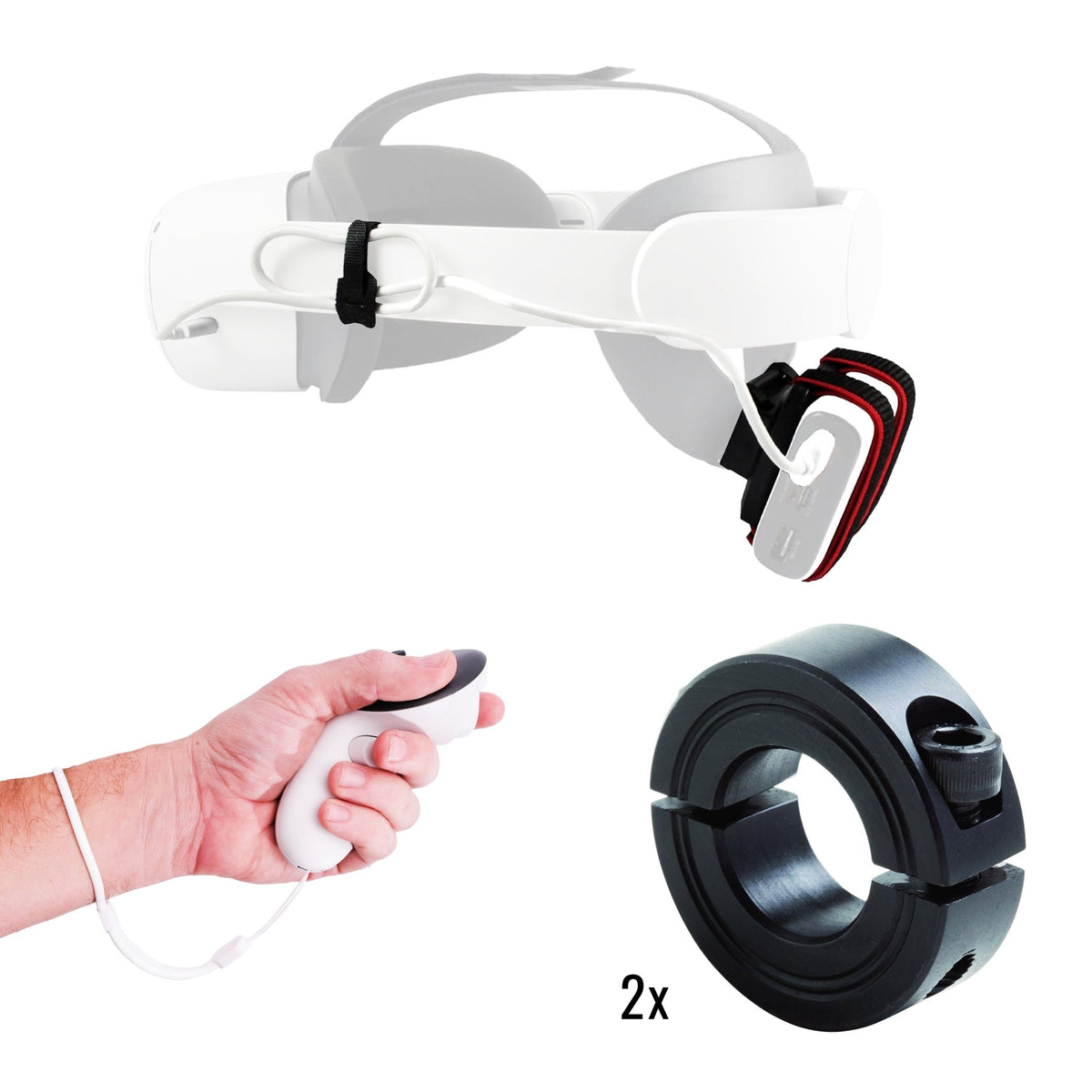 DriVR Elite - Adjustable VR Weighted Golf Club Handle Accessory - Compatible with Quest 2, 3/3s, and ProTorqelo.com