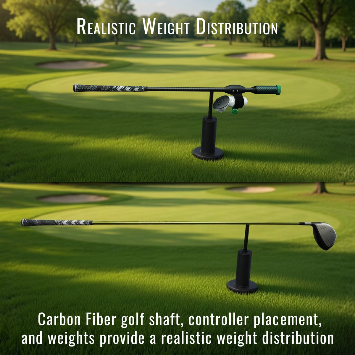 DriVR Elite - Adjustable VR Weighted Golf Club Handle Accessory - Compatible with Quest 2, 3/3s, and ProTorqelo.com