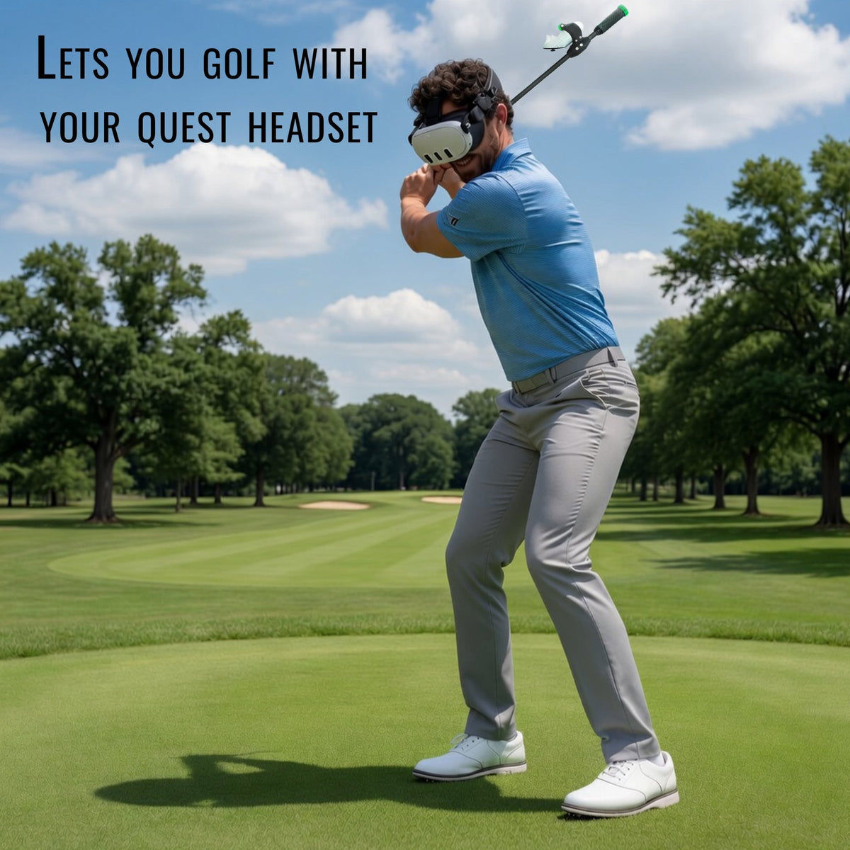 DriVR Elite - Adjustable VR Weighted Golf Club Handle Accessory - Compatible with Quest 2, 3/3s, and ProTorqelo.com