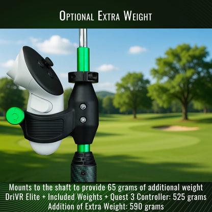 DriVR Elite Chrome - Stepped Steel Weighted Golf Club - Compatible with Quest 2, 3/3s, and ProTorqelo.com