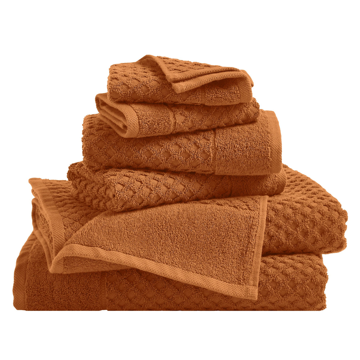 Cotton Diamond Waffle Weave Bath Towel Set - Grayson Collection by Great Bay Home