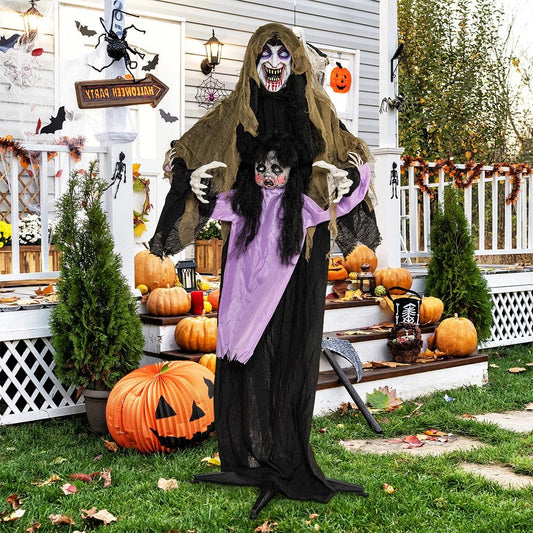 Spooktacular Animated LED Vampire Decoration for Outdoor Halloween Lawn by Doba