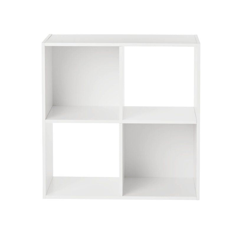Elegant White 4 Cube Storage Organizer for Home & Office by Doba