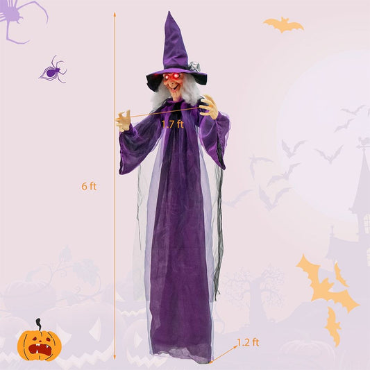 Spooky Sounds Hanging Halloween Decoration with Creepy Phrases by Doba