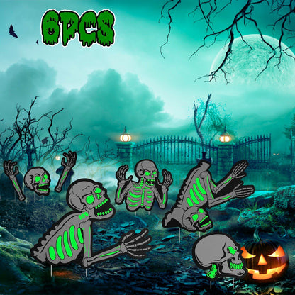 Spooky Skeleton Yard Sign for Halloween Parties and Decorations by Doba
