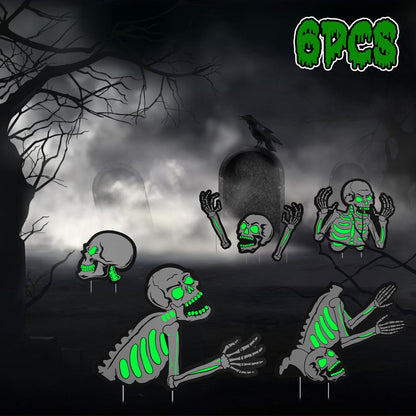 Spooky Skeleton Yard Sign for Halloween Parties and Decorations by Doba