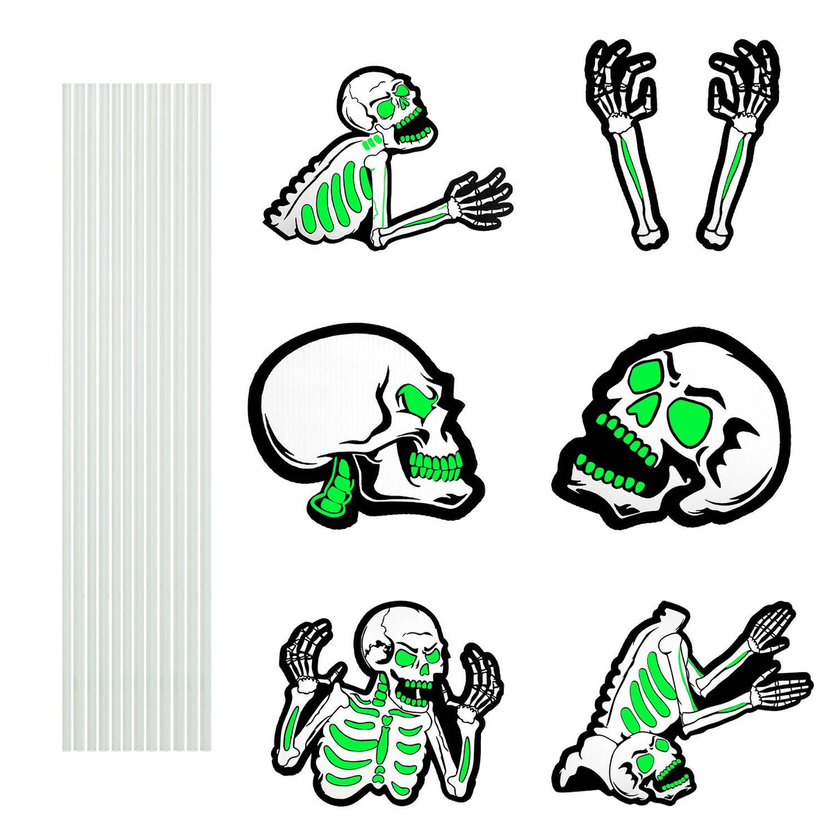 Spooky Skeleton Yard Sign for Halloween Parties and Decorations by Doba