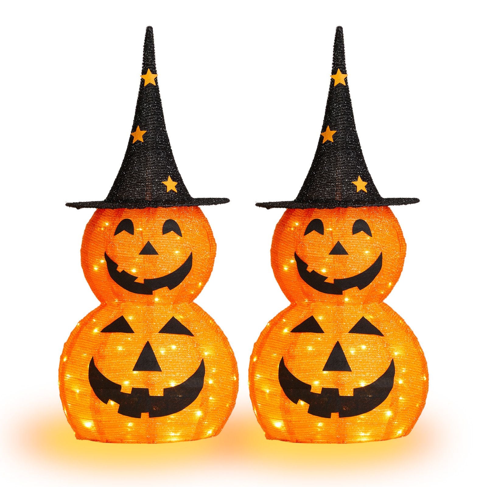 3ft Halloween Pumpkin Decorations with 150 LED Lights - Collapsible & Energy Efficient by Doba