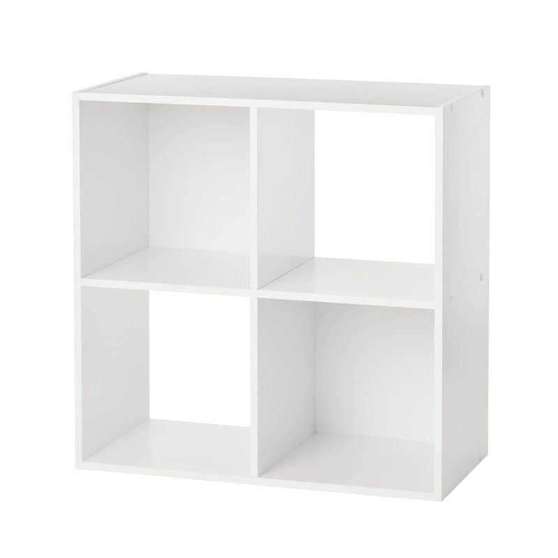 Elegant White 4 Cube Storage Organizer for Home & Office by Doba