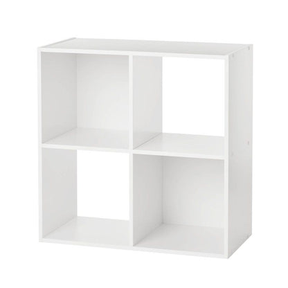 Elegant White 4 Cube Storage Organizer for Home & Office by Doba