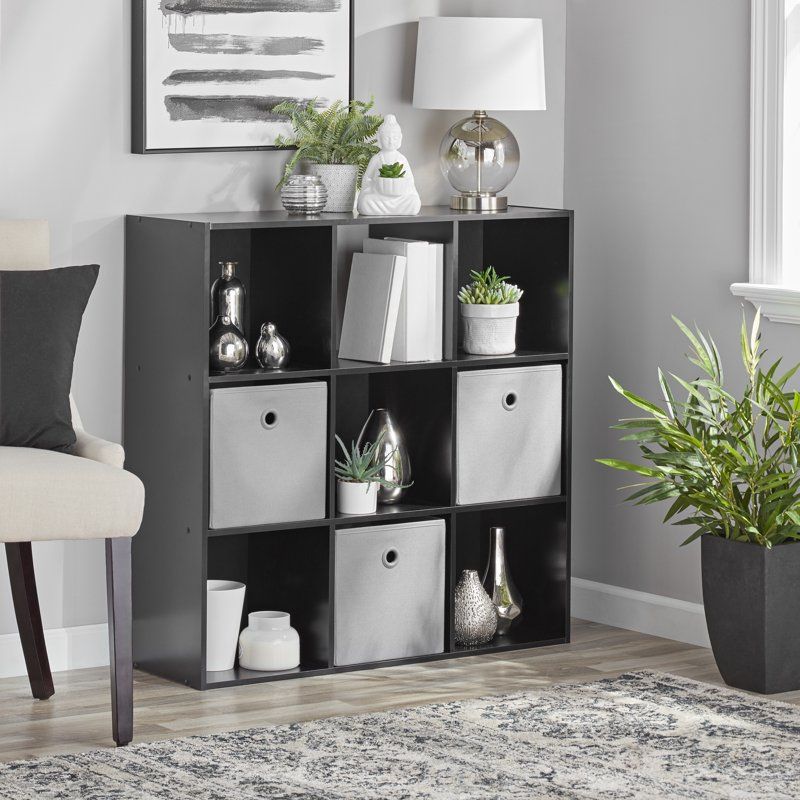 Black 9-Cube Organizer for Efficient Storage Solutions by Doba