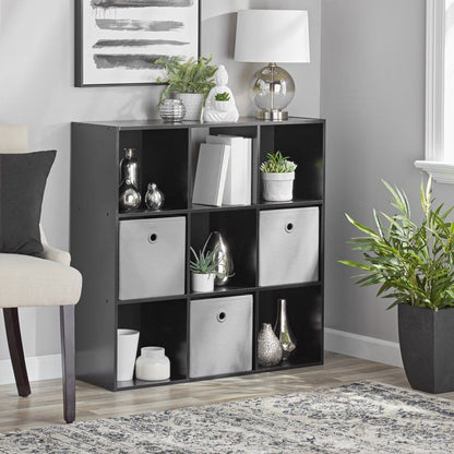 Black 9-Cube Organizer for Efficient Storage Solutions by Doba