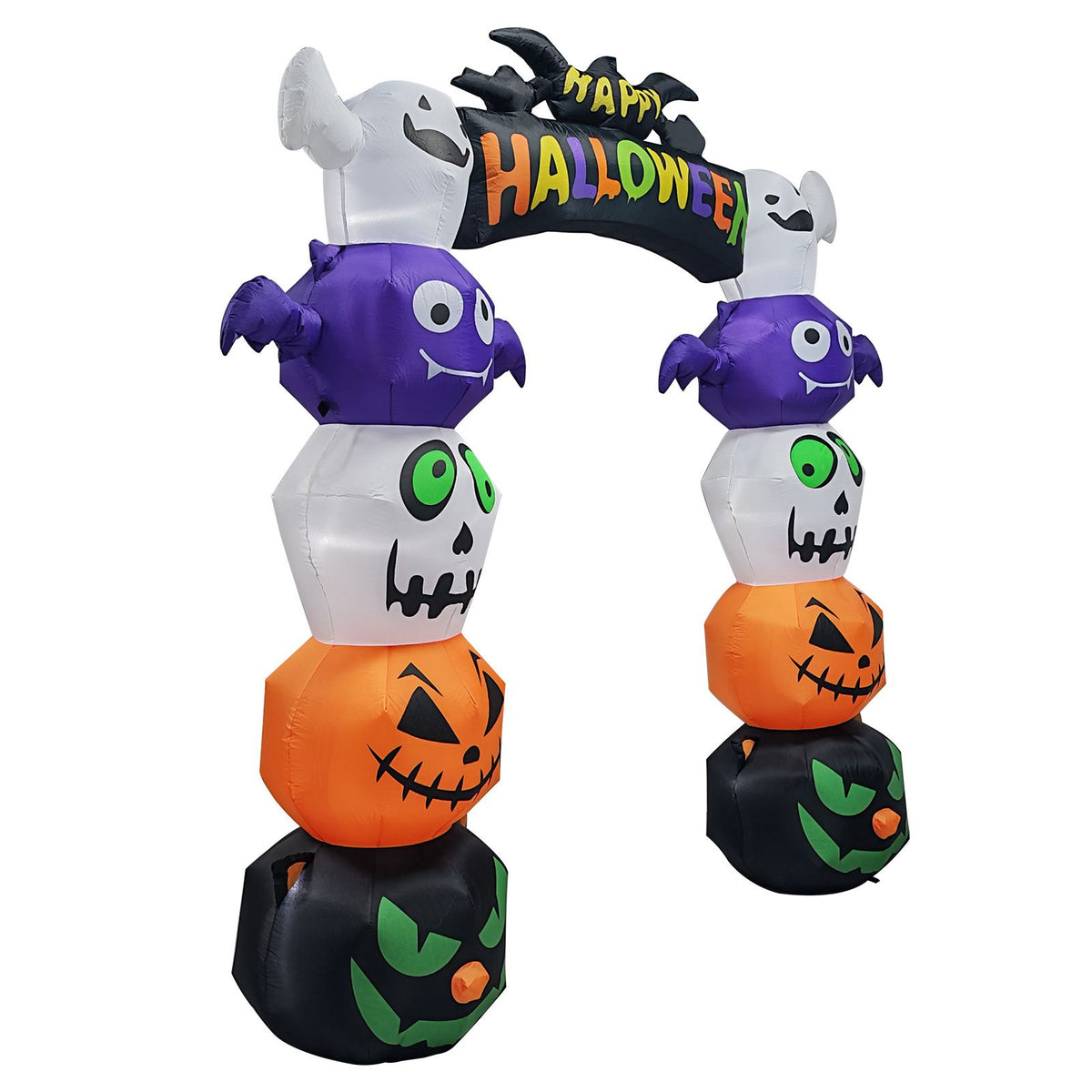 Giant LED Pumpkin Archway - Halloween Inflatables for Outdoor Cheers by Doba