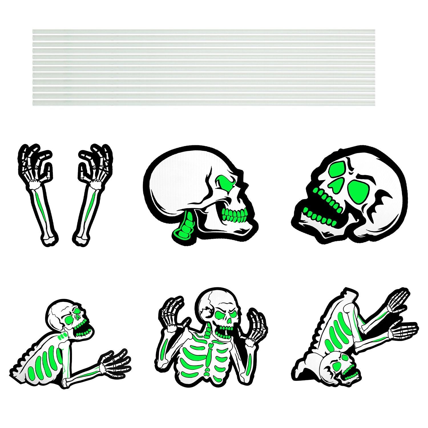 Spooky Skeleton Yard Sign for Halloween Parties and Decorations by Doba