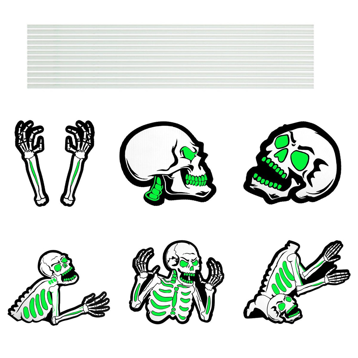 Spooky Skeleton Yard Sign for Halloween Parties and Decorations by Doba