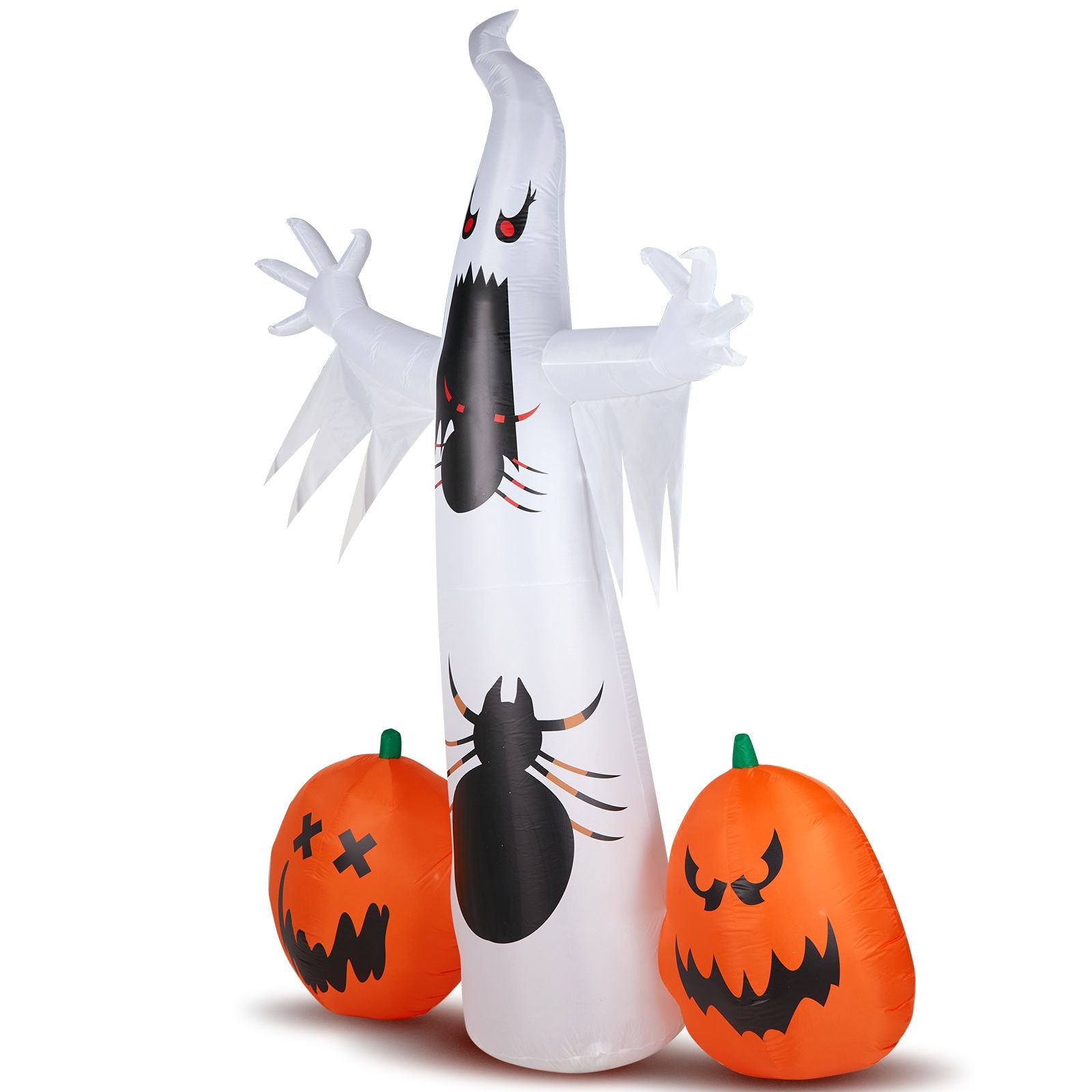 Spooky Halloween Inflatable Ghost and Spider Duo for Outdoor Decor by Doba