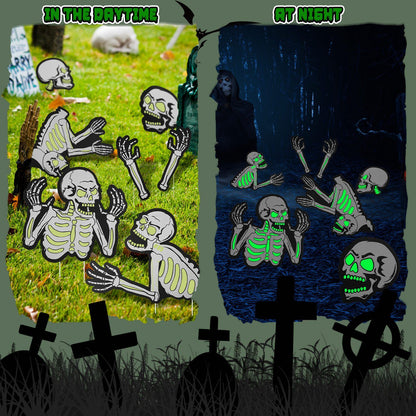 Spooky Skeleton Yard Sign for Halloween Parties and Decorations by Doba