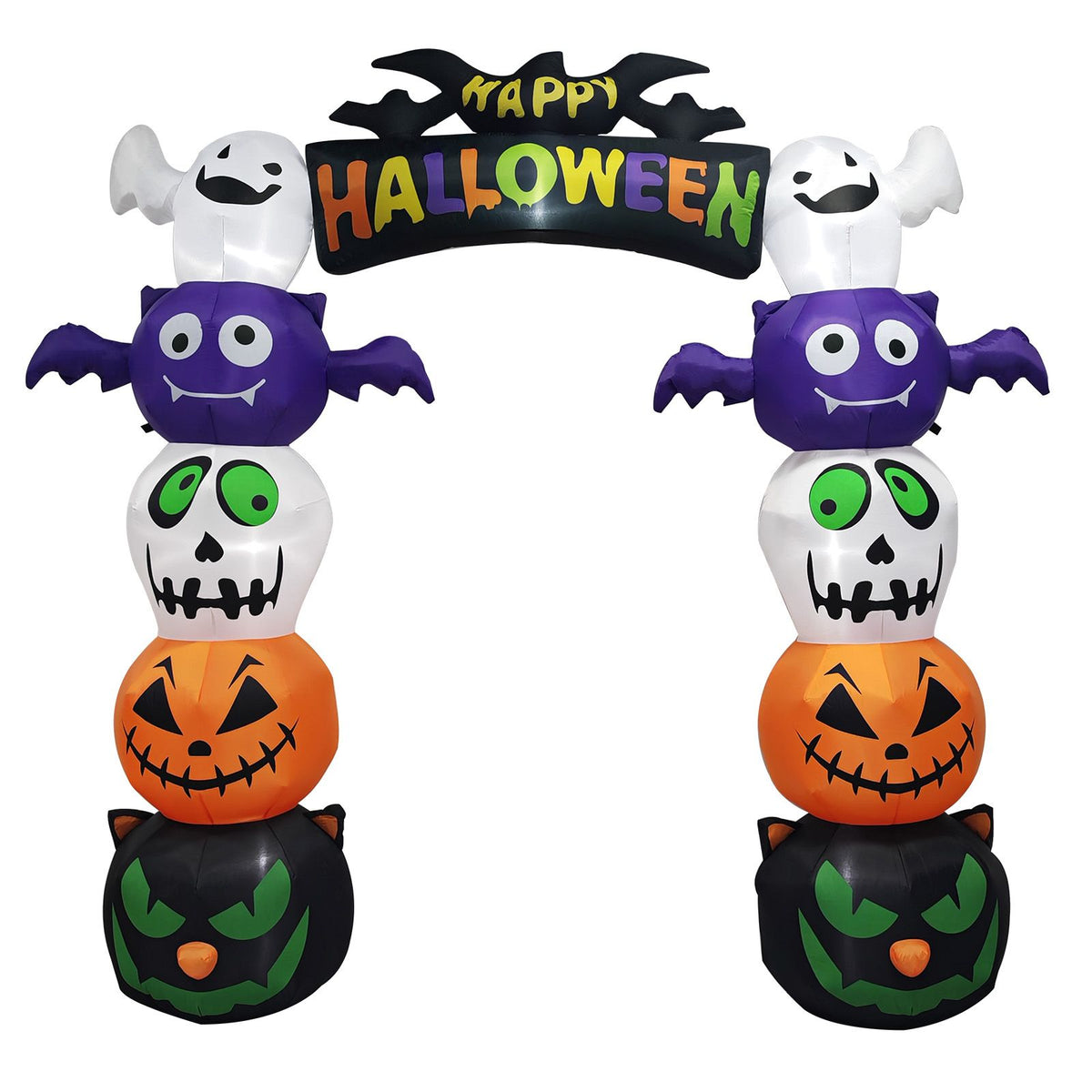 Giant LED Pumpkin Archway - Halloween Inflatables for Outdoor Cheers by Doba