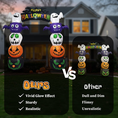Giant LED Pumpkin Archway - Halloween Inflatables for Outdoor Cheers by Doba