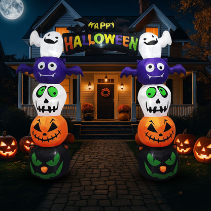 Giant LED Pumpkin Archway - Halloween Inflatables for Outdoor Cheers by Doba