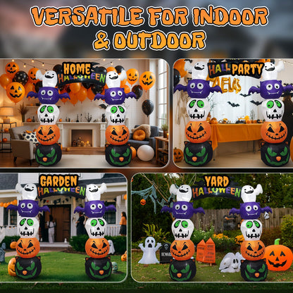 Giant LED Pumpkin Archway - Halloween Inflatables for Outdoor Cheers by Doba