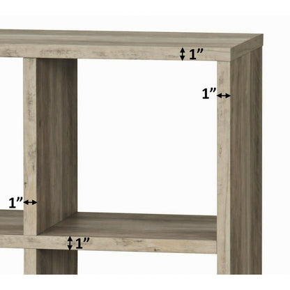 Rustic Gray 8-Cube Storage Organizer with Durable Metal Base for Stylish Organization by Doba