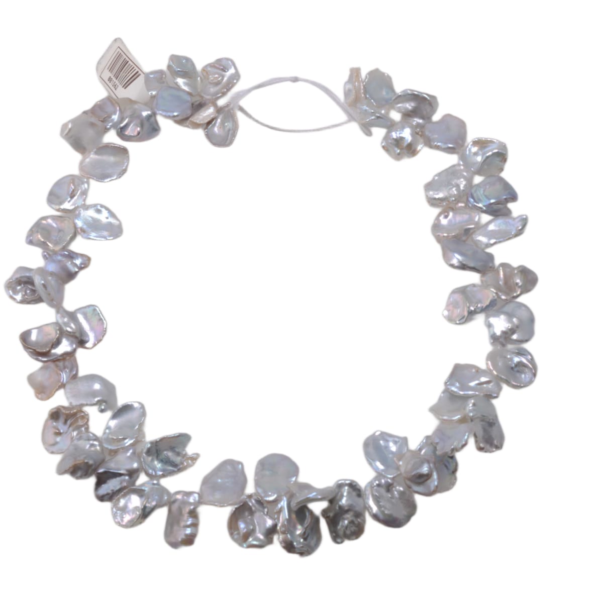 White Freshwater Baroque Pearl Strand 16in - Natural Irregular Shape Pearls by Continental Bead Suppliers