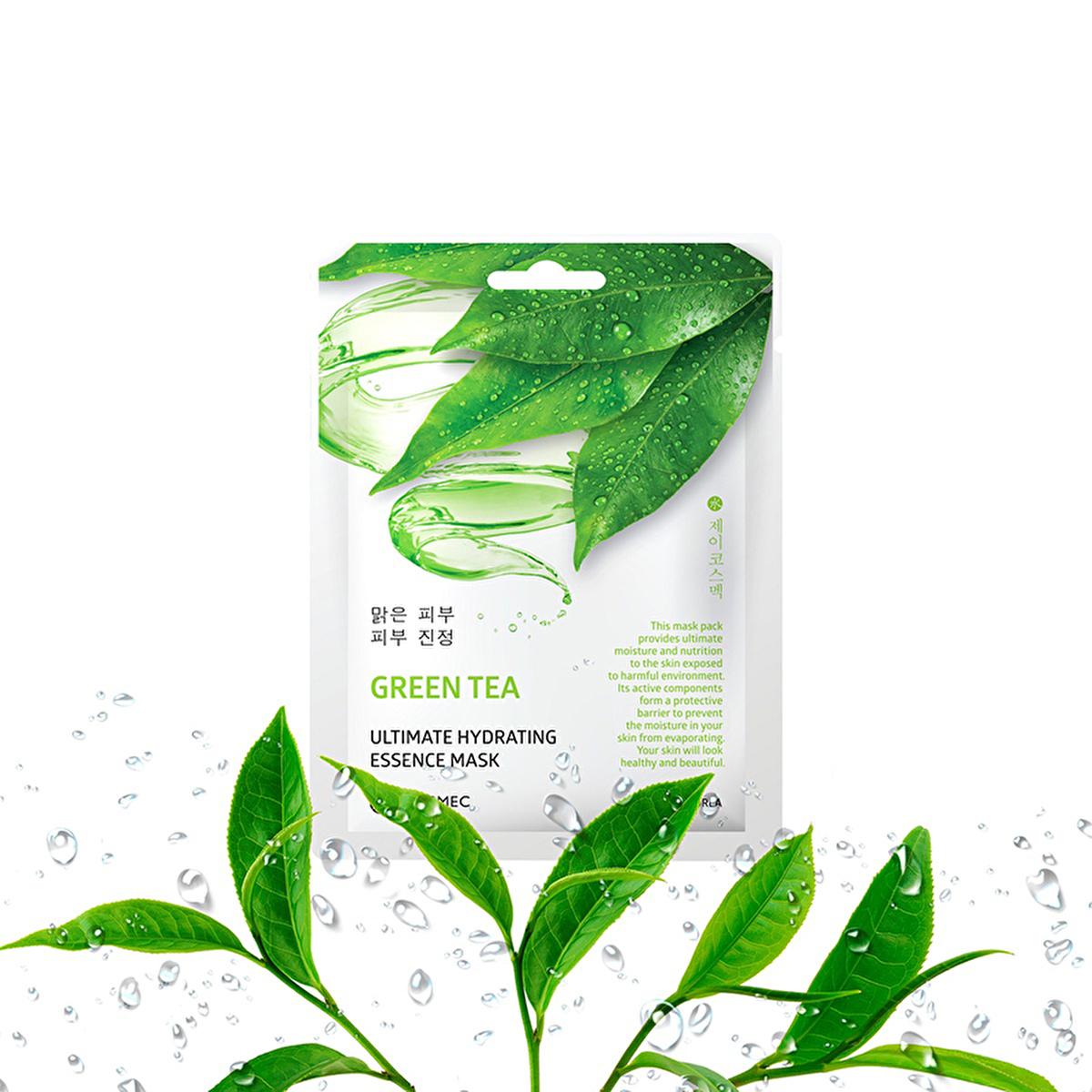 JKosmec Hydrating Green Tea Face Mask - Moisturizing & Toner for All Skin Types | 25 ml by Beauty Care Bag