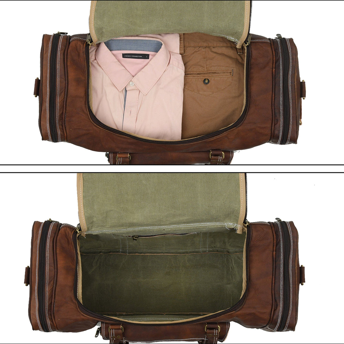 Walker Leather Weekender Bag + Free Toiletry by Classy Leather Bags