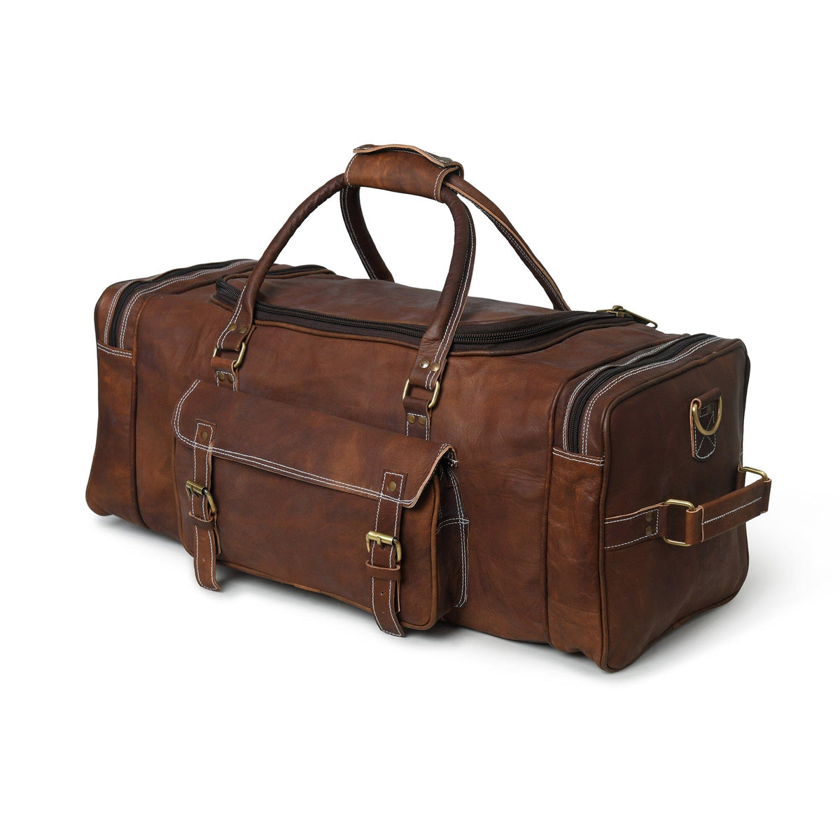 Walker Leather Weekender Bag + Free Toiletry by Classy Leather Bags