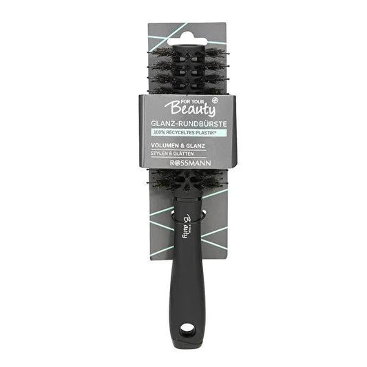 For Your Beauty Hair Brush - Frankfurt Model Round Black Hair Styling Tool for Volume & Shine by Beauty Care Bag