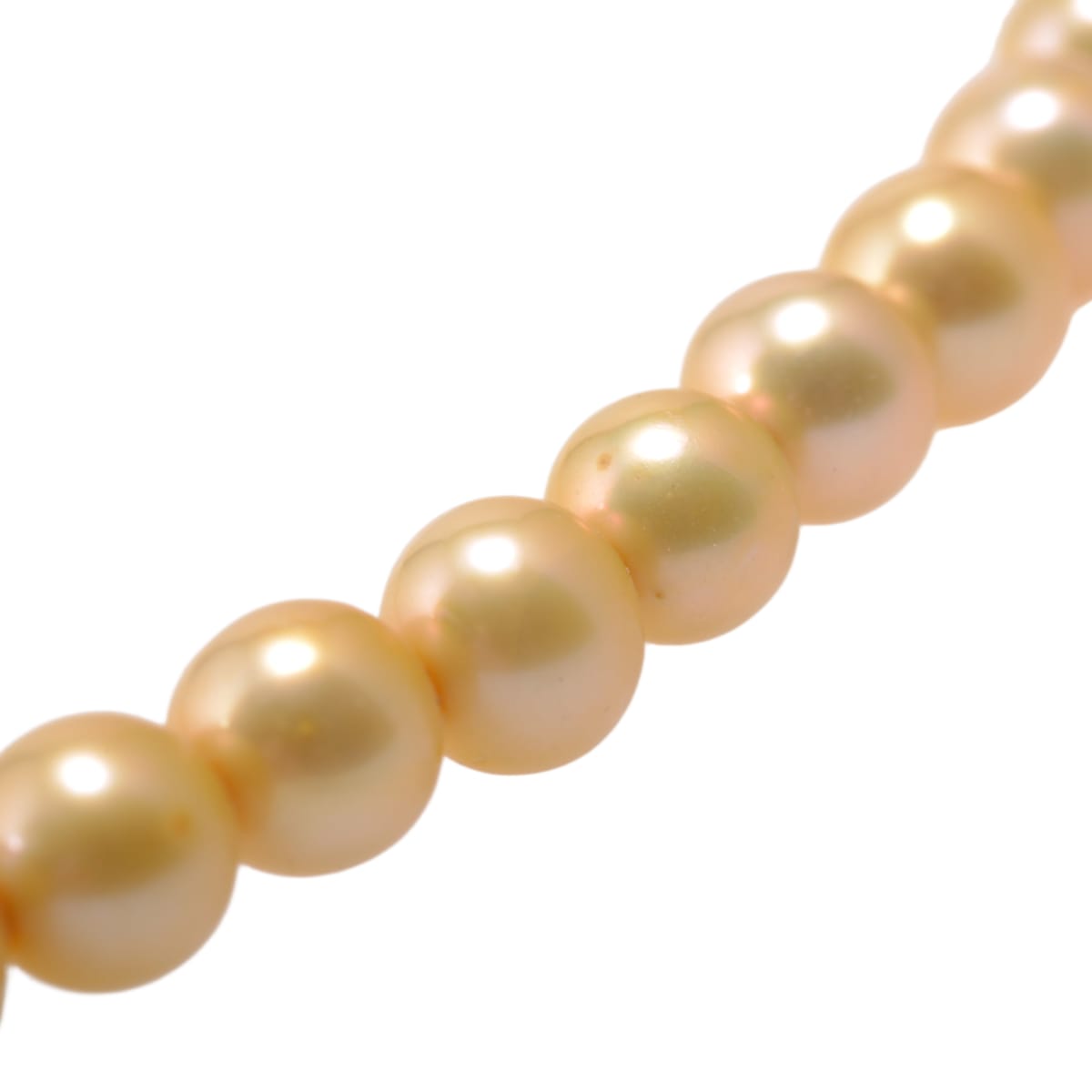 Imitation Golden South Sea Pearl Strand 6mm Round Beads 15.5 Inch Length by Continental Bead Suppliers
