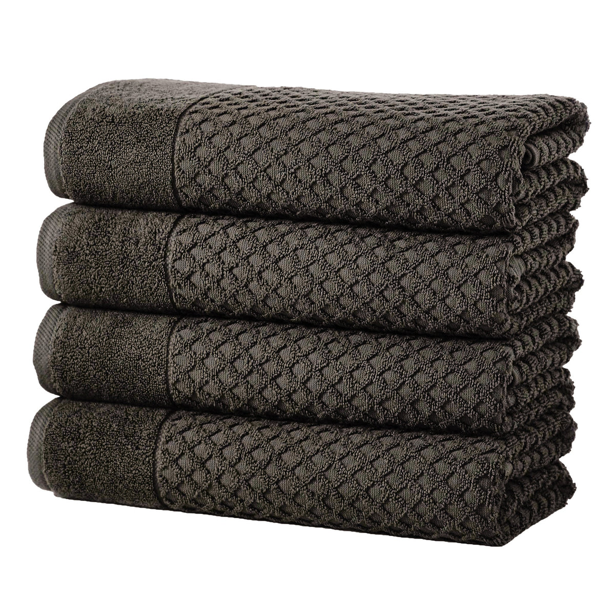 Cotton Diamond Waffle Weave Bath Towel Set - Grayson Collection by Great Bay Home