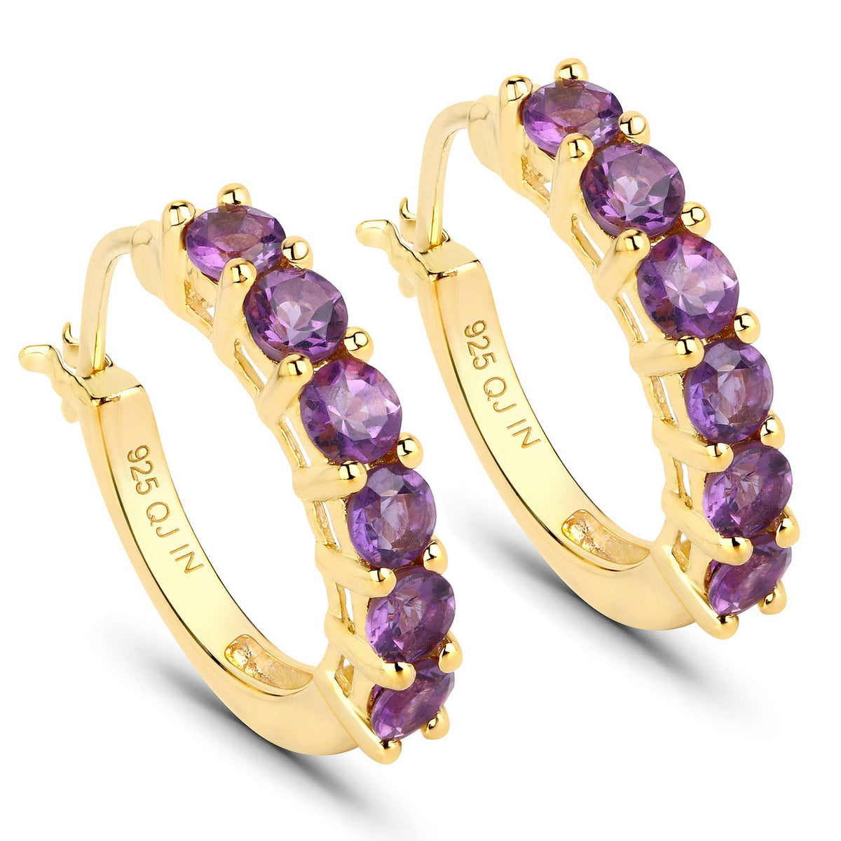 Avera Group 1.20 ct round amethyst earrings