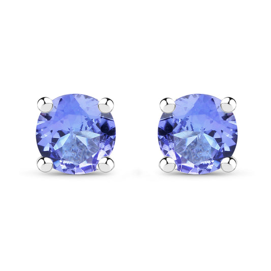 Avera Group 0.46 ct genuine tanzanite earrings in .925 sterling silver