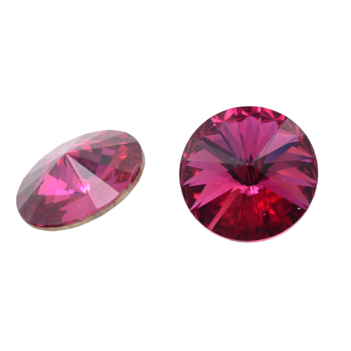 Swarovski 1122 Round Rivoli Fuchsia Crystal 10.5mm - Discontinued by Continental Bead Suppliers