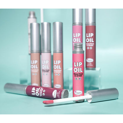 theBalm Too Slow, Mauve Over Lip Oil: Hydrating, Non-Sticky Gloss for a Healthy, Plump Look - Long-Lasting Color & Subtle Tint by Beauty Care Bag