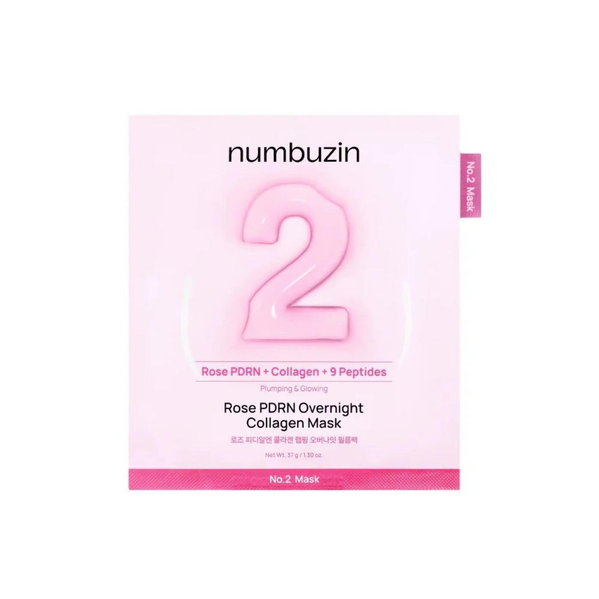 Numbuzin No.2 Rose PDRN Overnight Collagen Mask 1 pc by Beauty Care Bag