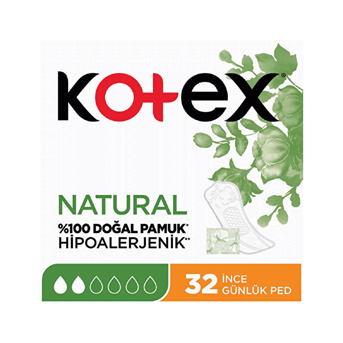 Kotex Natural thin daily pads 32 count – view 2