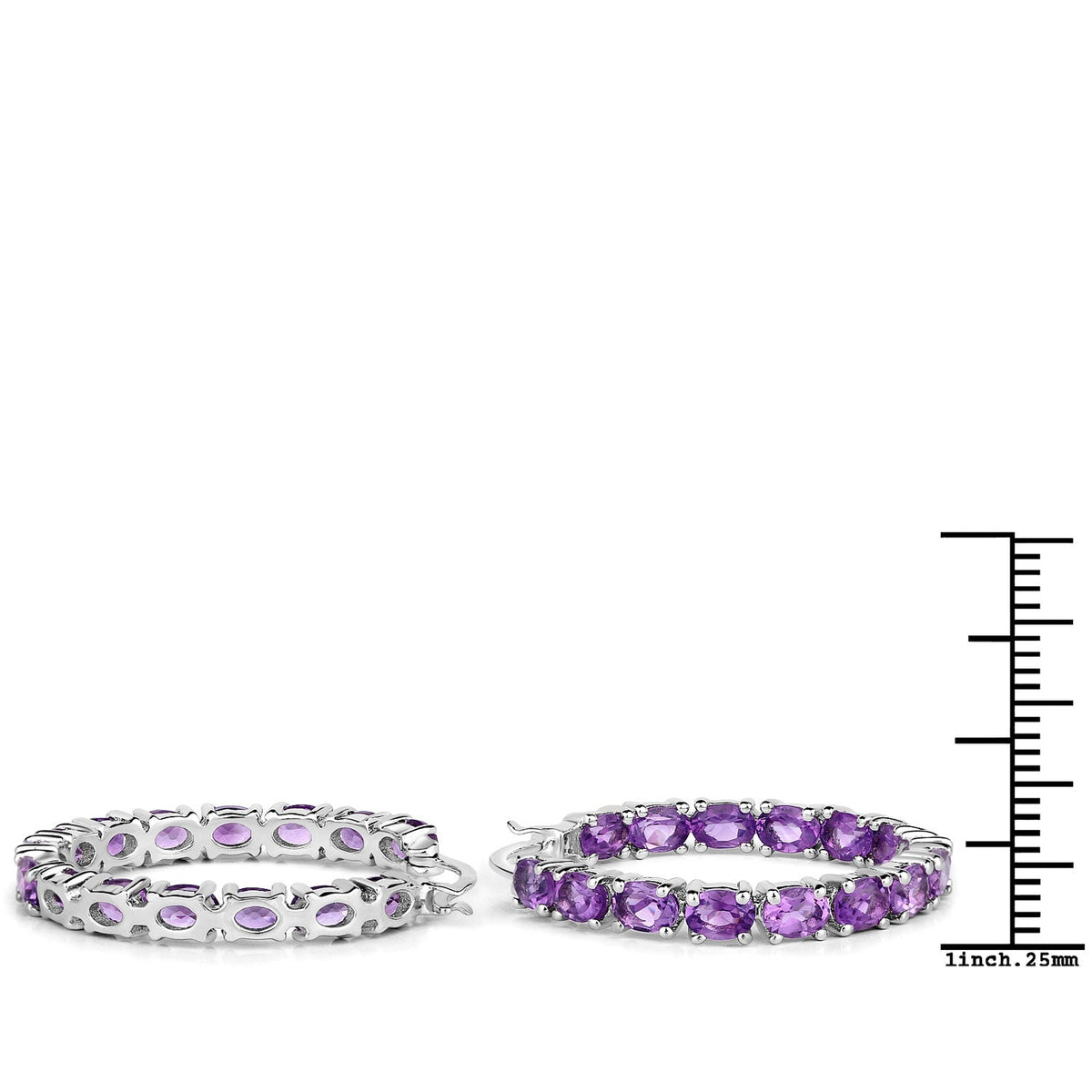 4.80 ct. Genuine Amethyst .925 Sterling Silver Earrings by Avera Group