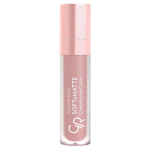 Golden Rose Soft & Matte Creamy Lipstick: Long-Lasting, Moisturizing Lip Color with Jojoba & Avocado Oil for Intense Color & Comfortable Wear by Beauty Care Bag