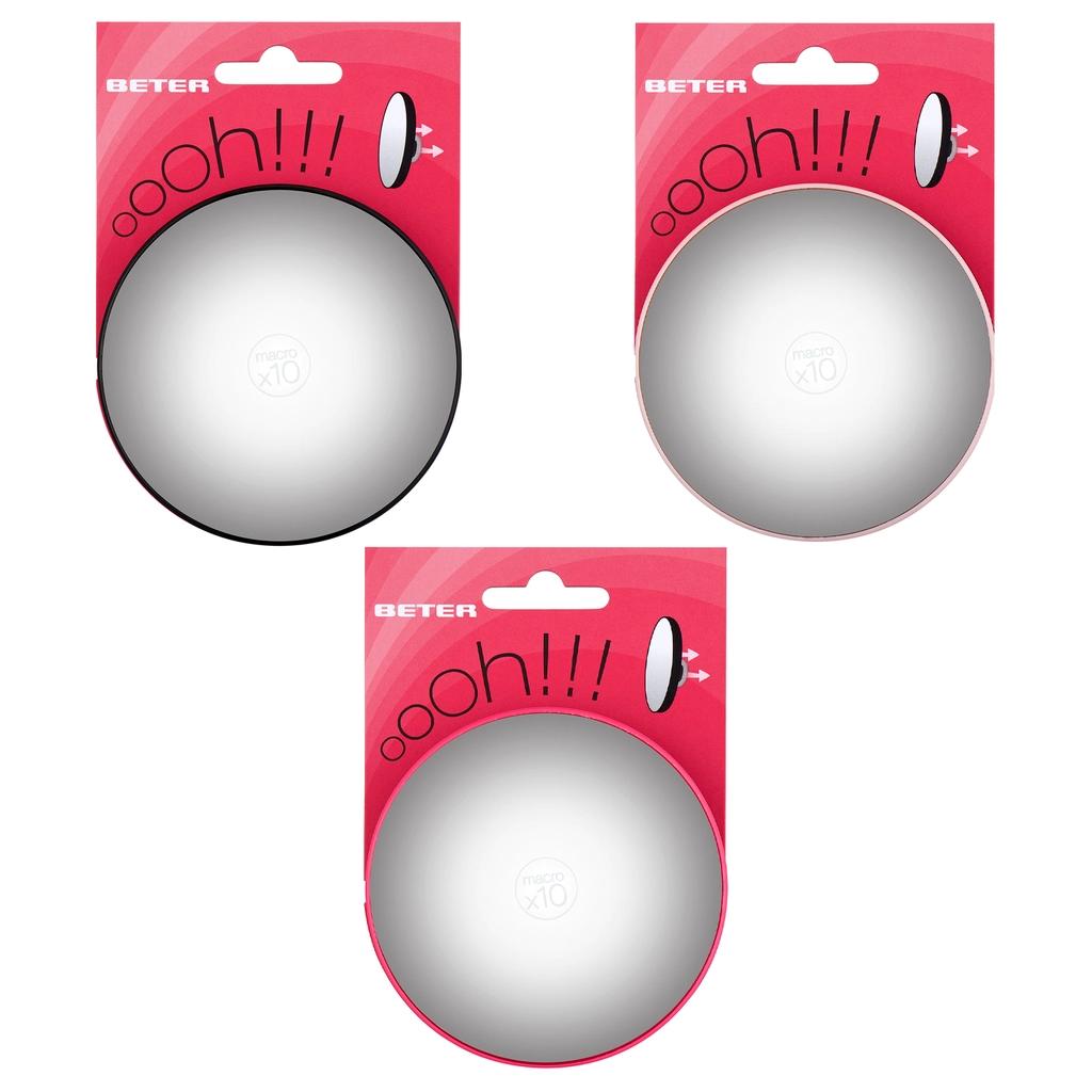 Beter 10x Magnifying Suction Cup Mirror for Precise Grooming by Beauty Care Bag