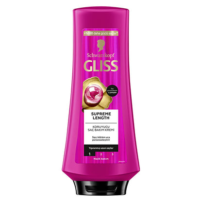 Gliss Supreme Length Hair Cream 12.18 fl oz - Nourishing & Moisturizing for Long Hair by Beauty Care Bag