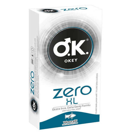 Okey Zero XL Ultra Thin Condoms for Comfort 10-Pack by Beauty Care Bag