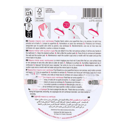 Beter 10x Magnifying Suction Cup Mirror for Precise Grooming by Beauty Care Bag