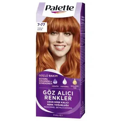 Palette Hair Dye - 7-77 Yo_un Bakõr Intense Copper Hair Color for Vibrant Hair by Beauty Care Bag