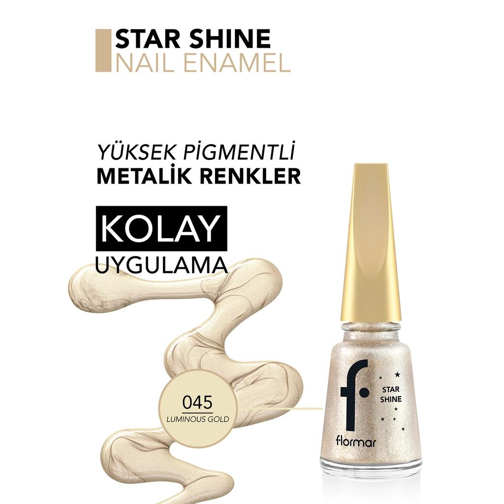 Flormar Star Shine Metallic Nail Polish in 045 Luminous Gold by Beauty Care Bag