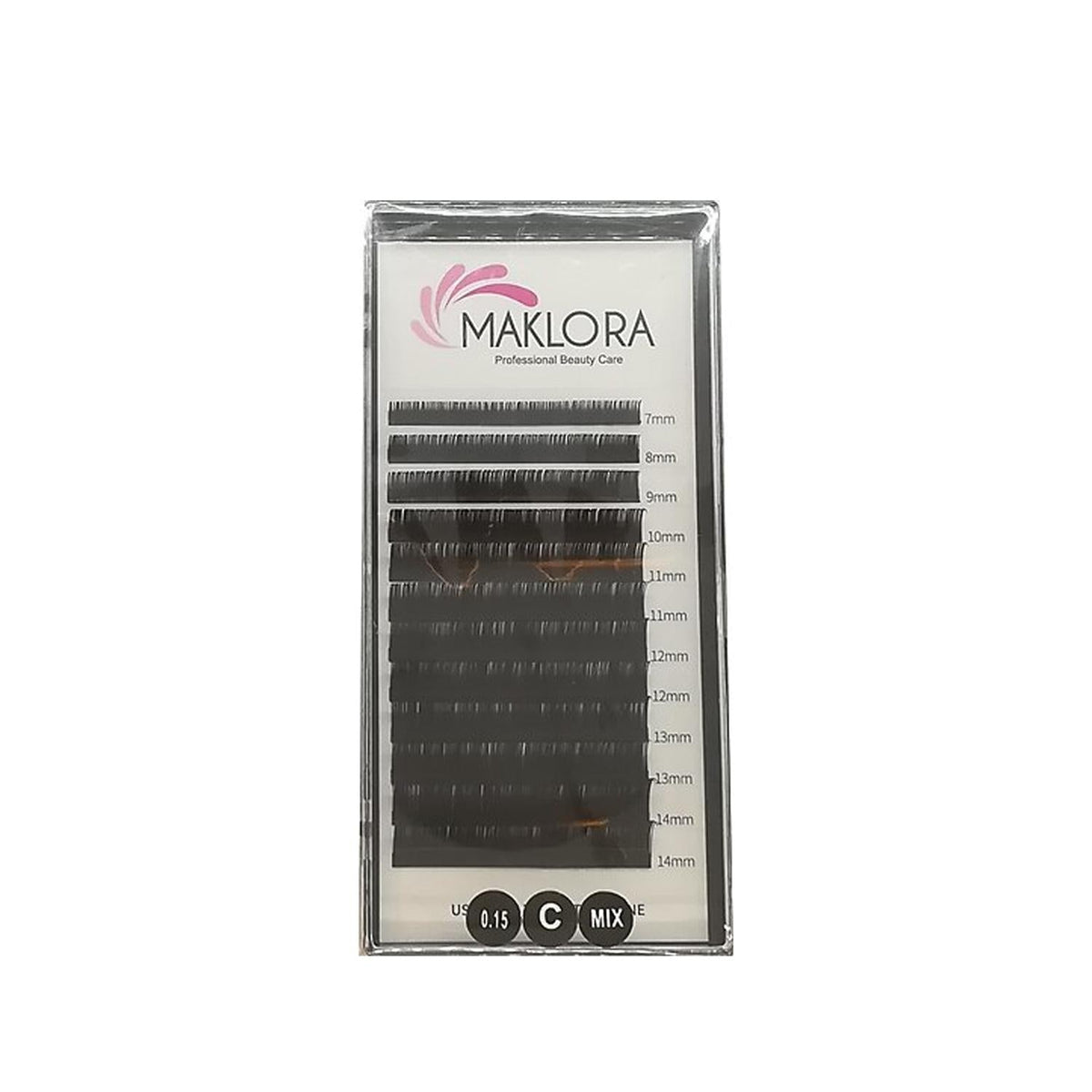 Maklora Eyelash Extensions C Curl 0.07 Thickness Mix Type Silk Material by Beauty Care Bag